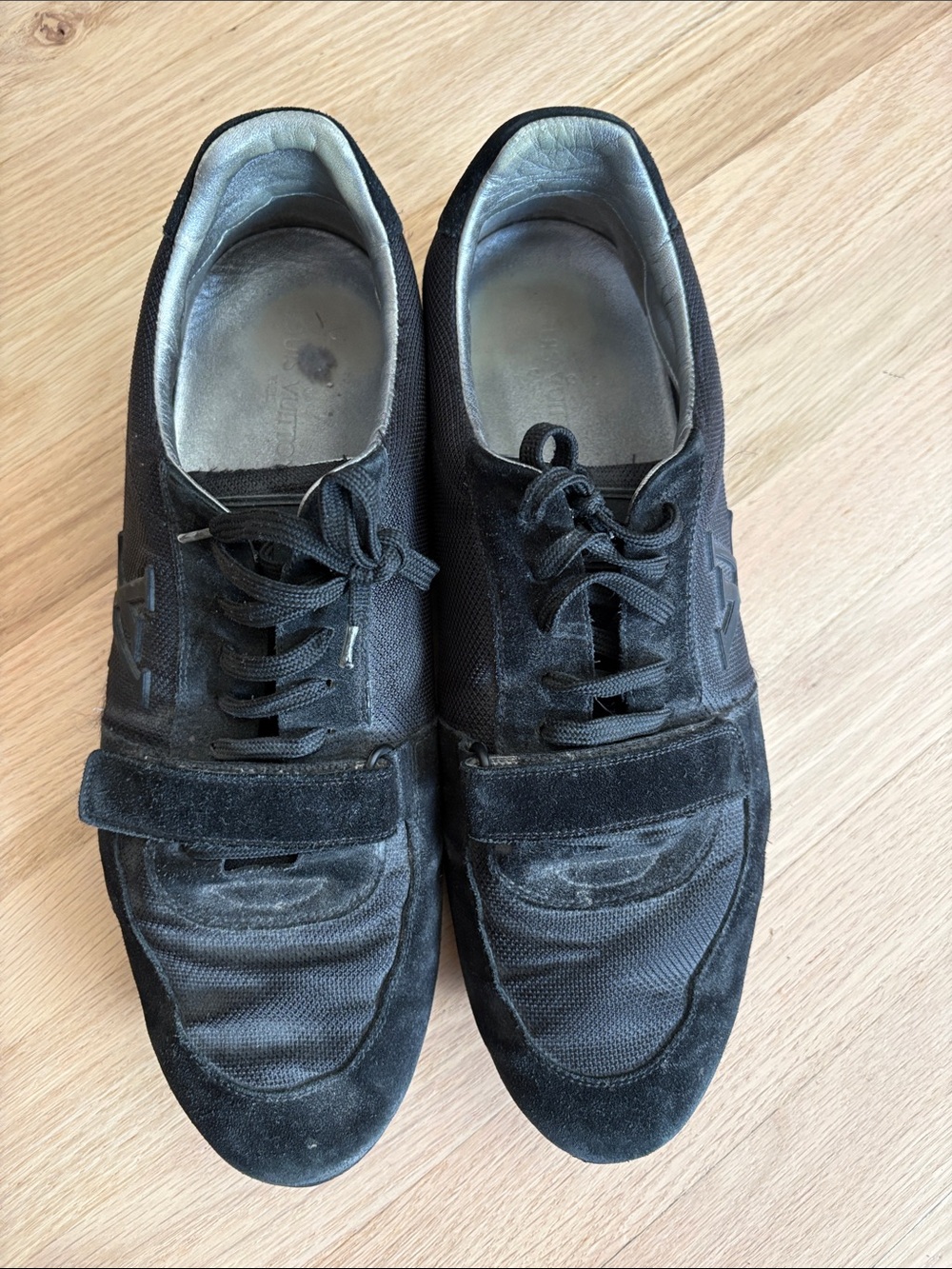 Authentic Louis Vuitton Black Suede & Mesh Men's Sneakers